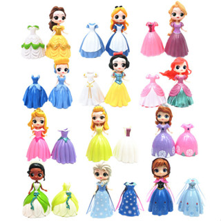模型公主女孩娃娃機冰雪換裝公仔過家家6扭蛋玩具換衣襬件玩具款