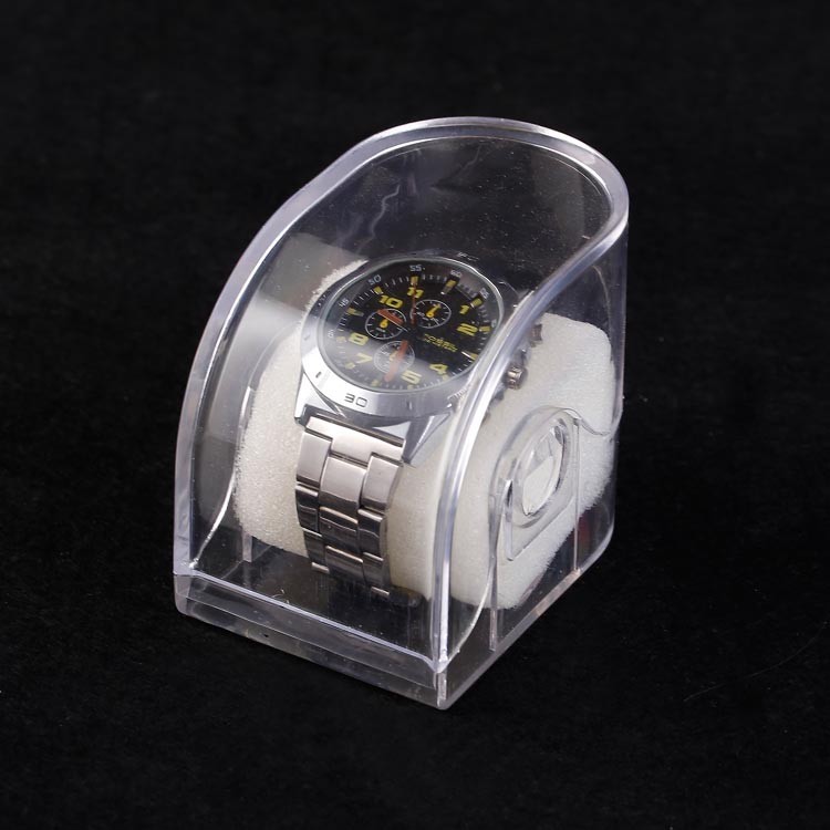 現貨【手錶盒】表盒 手錶收納盒 單隻塑膠透明防塵展示盒 放置盒 手錶首飾支架包裝盒