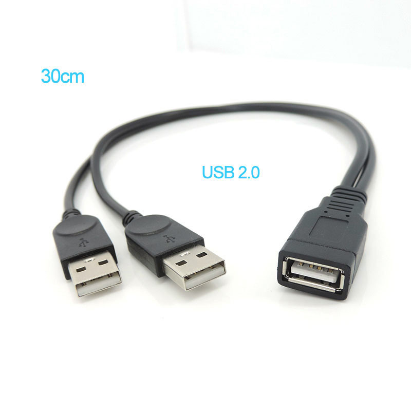 電源分配器 USB 2.0 A 母頭轉 USB 公頭 2 雙雙延長數據線 HUB 充電打印機 TWK1