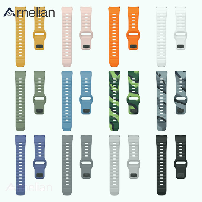 Arnelian 矽膠錶帶 40 44 43 47 45 42 46MM Smartwatch Ridge 運動手鍊替換
