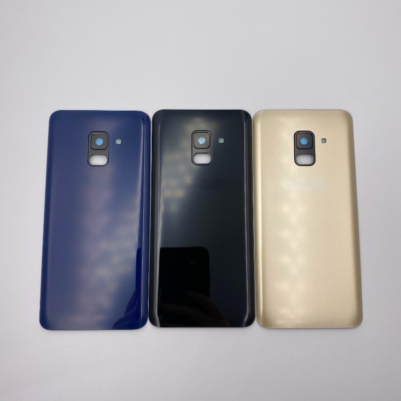 SAMSUNG 適用於三星 A8 2018 的三星 Galaxy A8 A530 A530F 後玻璃電池蓋後門外殼