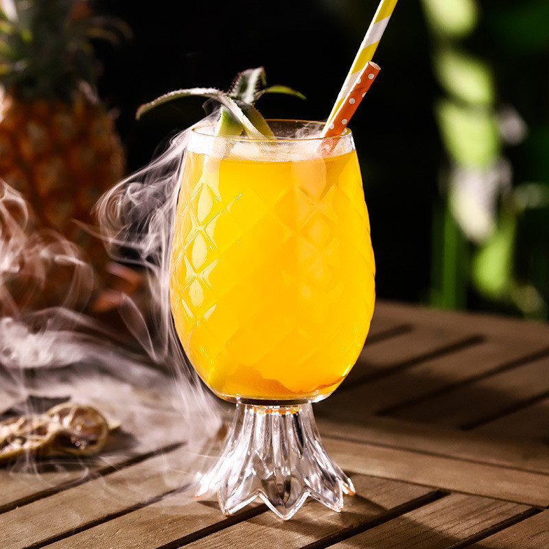 鳳梨造型杯特調分子個性雞尾酒杯創意玻璃酒杯果汁杯冷飲杯水杯