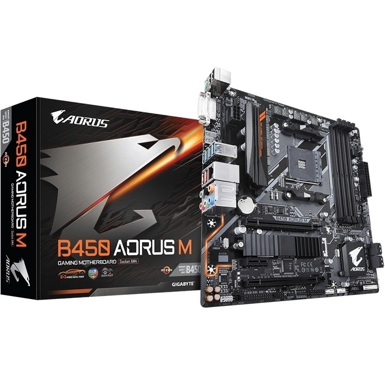 【現貨 品質保障】庫存全新Gigabyte/技嘉B450 AORUS M ELITE臺式機AM4主板支持5600