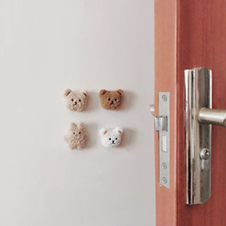 【LEBABY】INS 韓系 小熊 兒童 房門 後把手 靜音 防撞貼 緩衝 防磕碰 牆壁 保護 墊門 擋