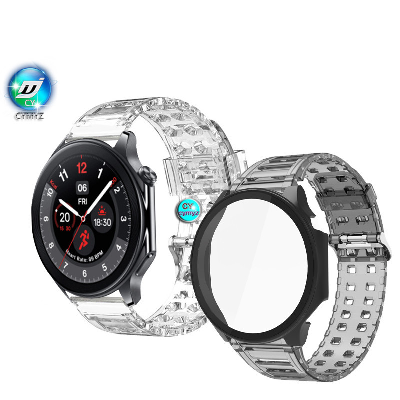 Oppo Watch X 錶帶 Oneplus Watch 2 錶帶透明錶帶運動腕帶 oppo Watch X 保護殼屏