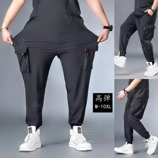 臺灣出貨🔥免運 M-8XL 不起球 彈力大碼長褲 工作褲 長褲男 大尺碼 大碼長褲 側邊大口袋 休閒長褲男 休閒褲