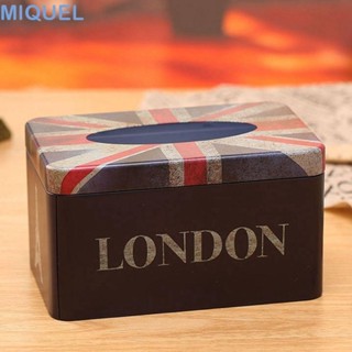 MIQUEL餐巾紙盒,歐洲馬口鐵紙巾盒,創意大容量可愛紙張分配器辦公室