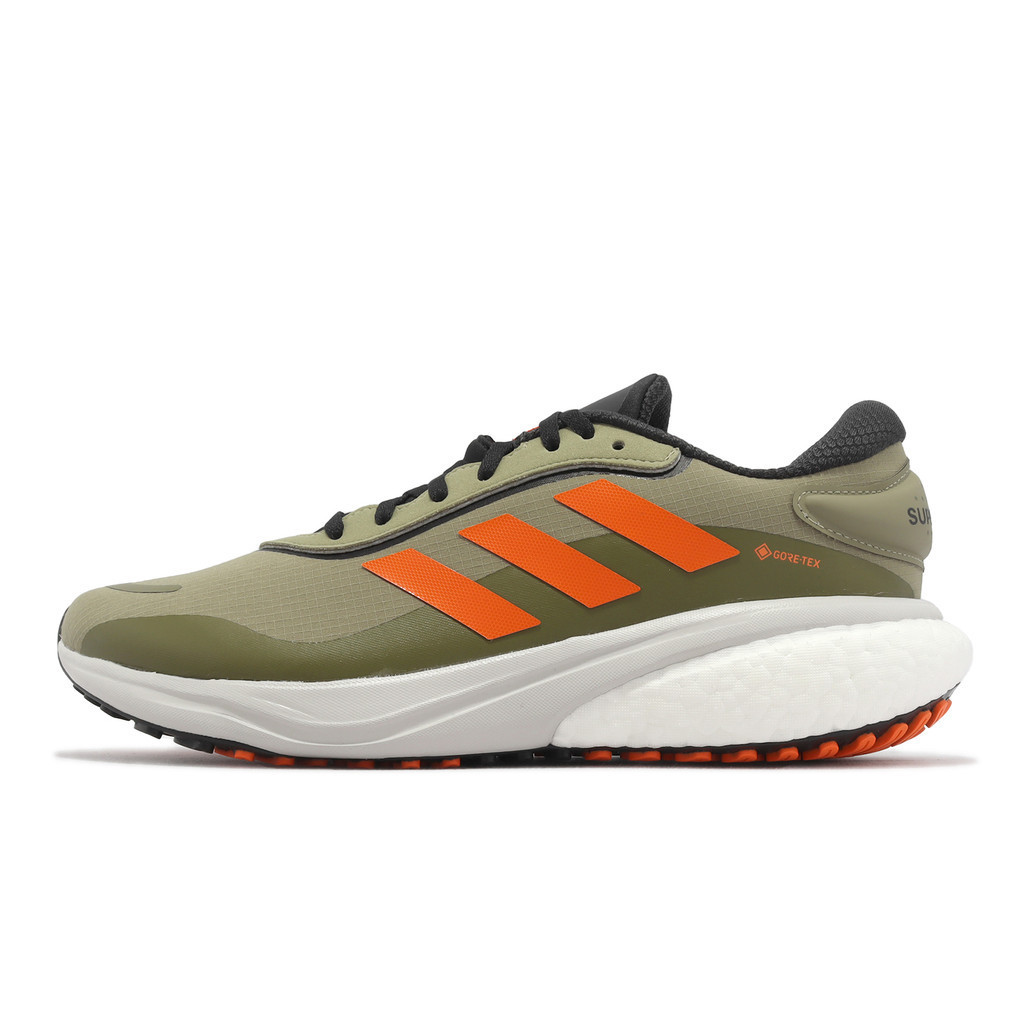 adidas 慢跑鞋 Supernova GTX M 綠 橘 防水 路跑 愛迪達 男鞋 運動鞋 【ACS】 GW9110