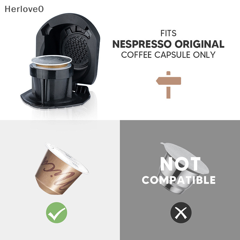 Herlove 可重複使用的咖啡膠囊適配器,適用於 Dolce Gusto Genio S Crema Pod Grin