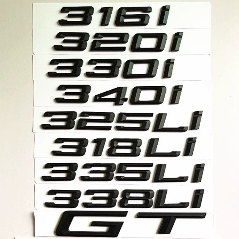 BMW 車標 貼標 M標 字標 3系改裝 316i 320i 328i GT 330Li 335i 黑色數字標 排量尾標