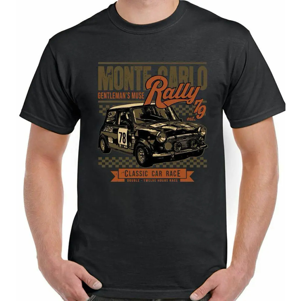 迷你 T 恤 Race Monte Carlo Rally 男式搞笑 Car Cooper 透氣短袖襯衫夏季服裝 1