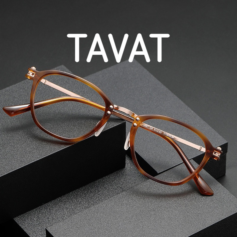 【TOTU眼鏡】Tavat同款 純鈦眼鏡框 義大利手工眼鏡 男 RLT5881板材框女可配近視防藍光眼鏡架