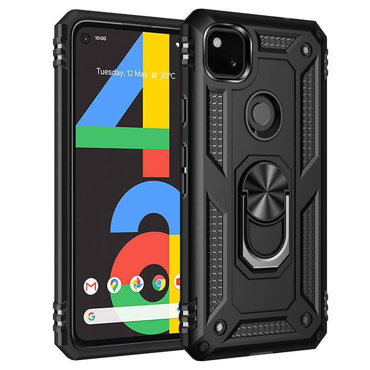 盔甲 谷歌 Google Pixel 4A 手機殼 防摔 保護套 pixel4a 磁吸車載 指環支架 全包 矽膠套 外殼