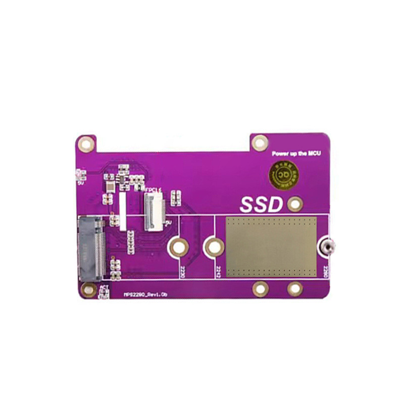 適用於樹莓派5代pcie轉nvme SSD SSD擴展板pi5轉接板M.2 M鍵接口PCIE轉M.2 SSD擴展板