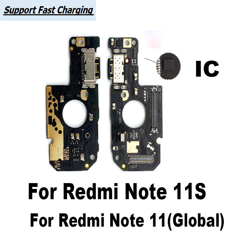 REDMI XIAOMI 適用於小米紅米 Note 11 11S USB 充電端口麥克風麥克風底座連接器板排線 4G 5