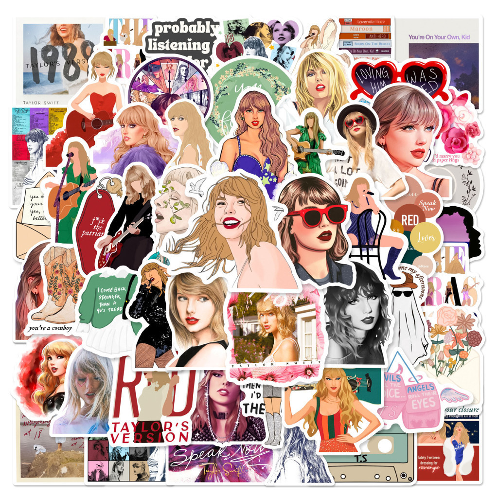 【陳大刀】50張歌手Taylor Swift泰勒斯威夫特貼紙吉他手機殼行李箱貼紙