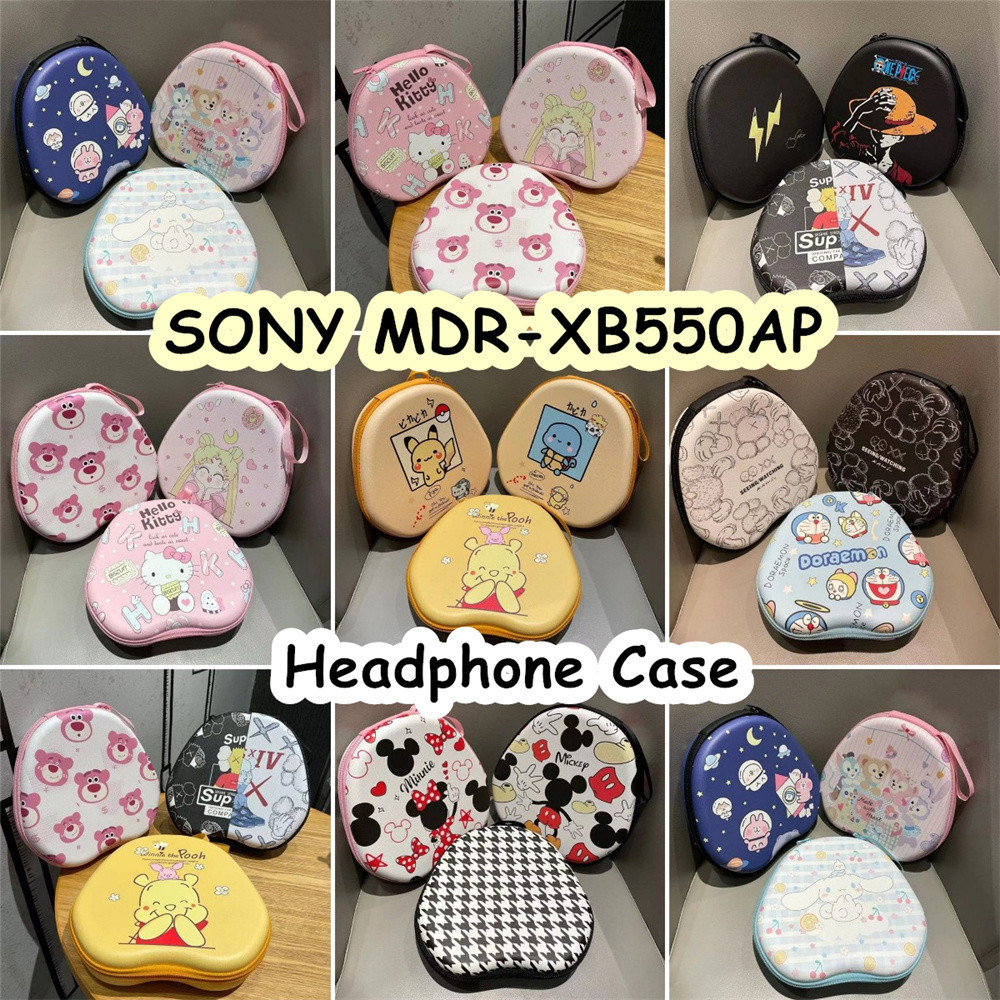 索尼 現貨! 適用於 SONY MDR-XB550AP 耳機套小眾卡通圖案耳機耳墊收納包外殼盒