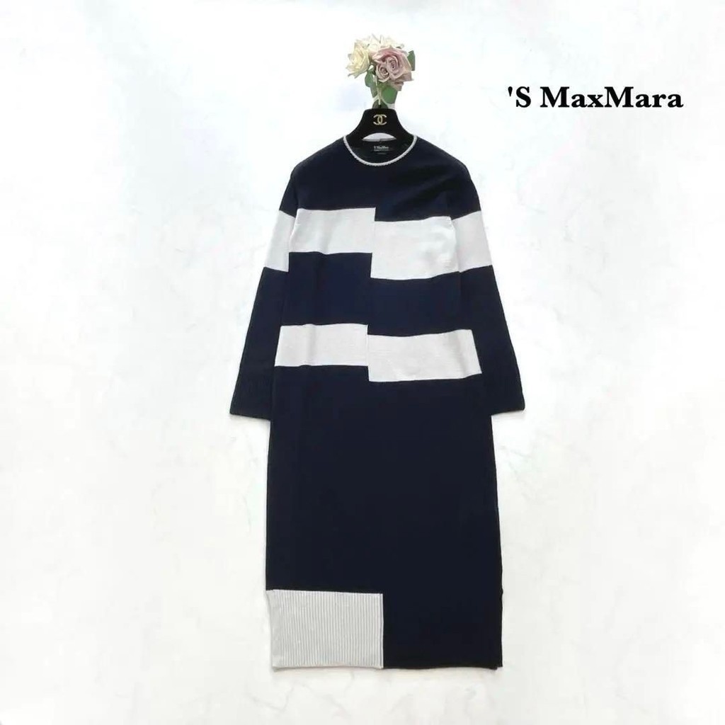 二手 - 義大利 MaxMara 羊毛長袖針織連身裙 XS