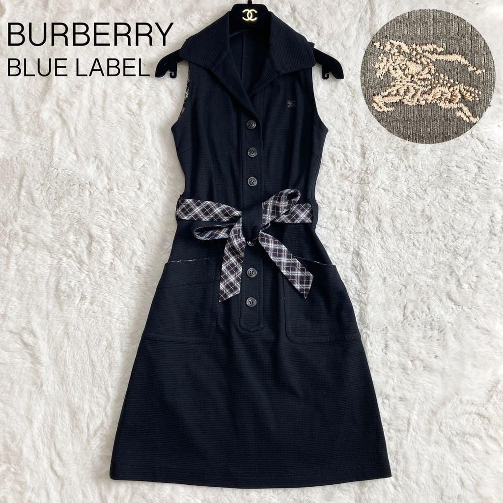 二手 - 英國 Burberry 黑色無袖連身裙 36/S