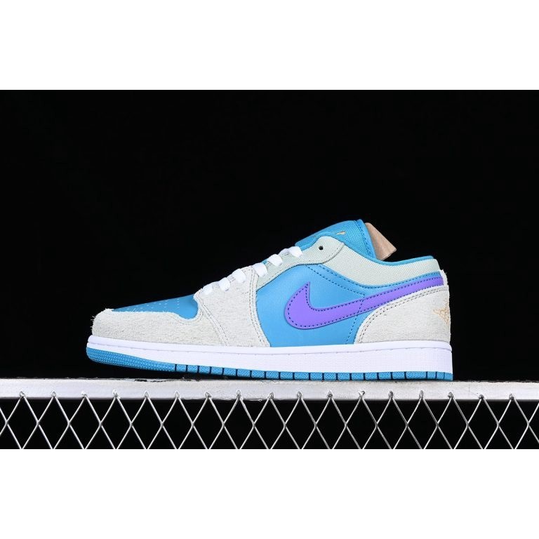 Air Jordan 1 Low 灰/藍/紫 DX4334-300 籃球鞋