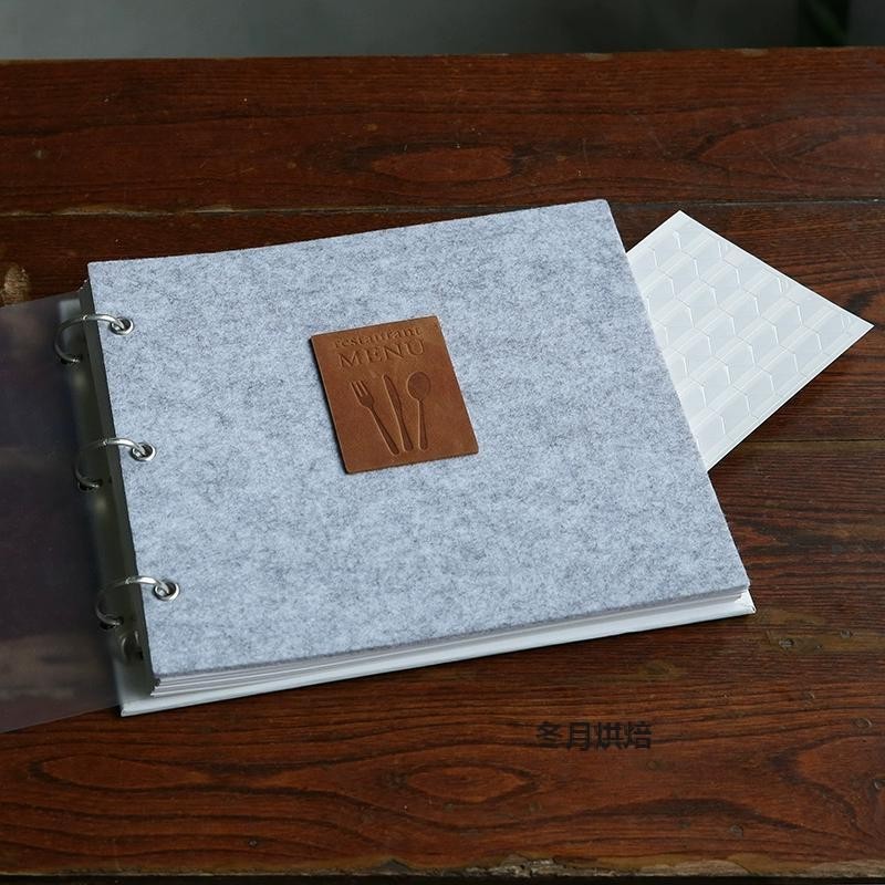 【現貨】【菜單夾】DIY手繪個性菜單本手寫手工創意菜譜手帳本黑卡紙價格表設計製作