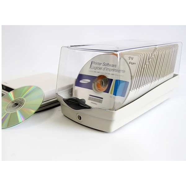 安尚actto CDC-50K 50片裝CD光盤收納盒CD/DVD碟片包防盜鎖標簽貼
