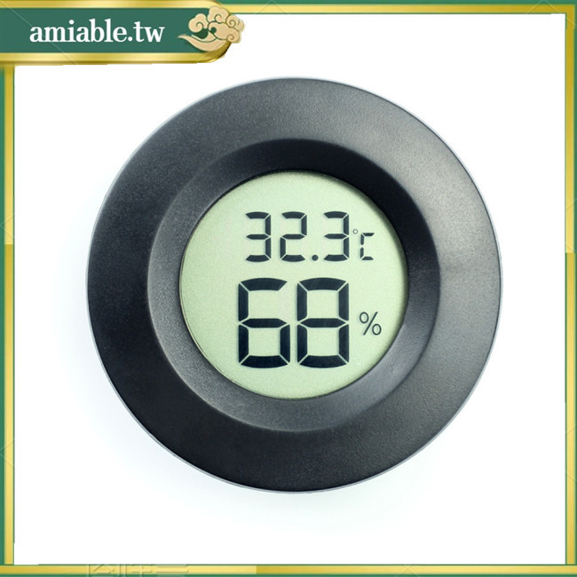 Ami 迷你濕度計溫度計,帶 4 個定位柱, °C/°F 開關電子濕度溫度計 LCD