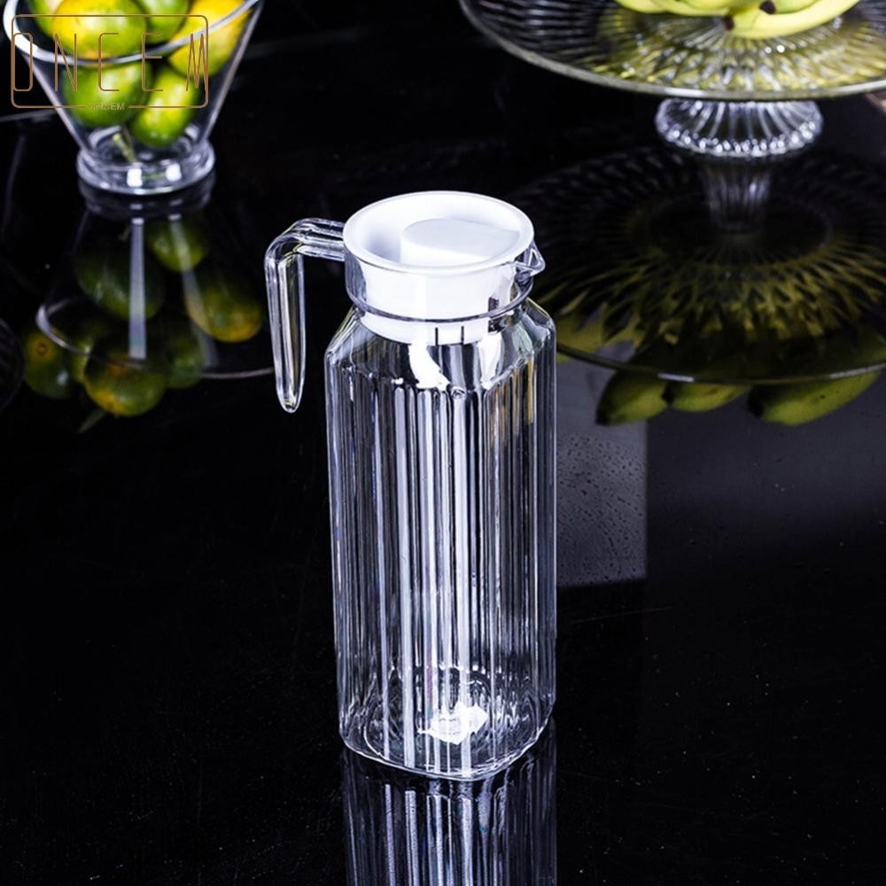 飲料領帶壺 1 件裝水 8.5*24cm 透明易攜帶冰箱玻璃瓶家用