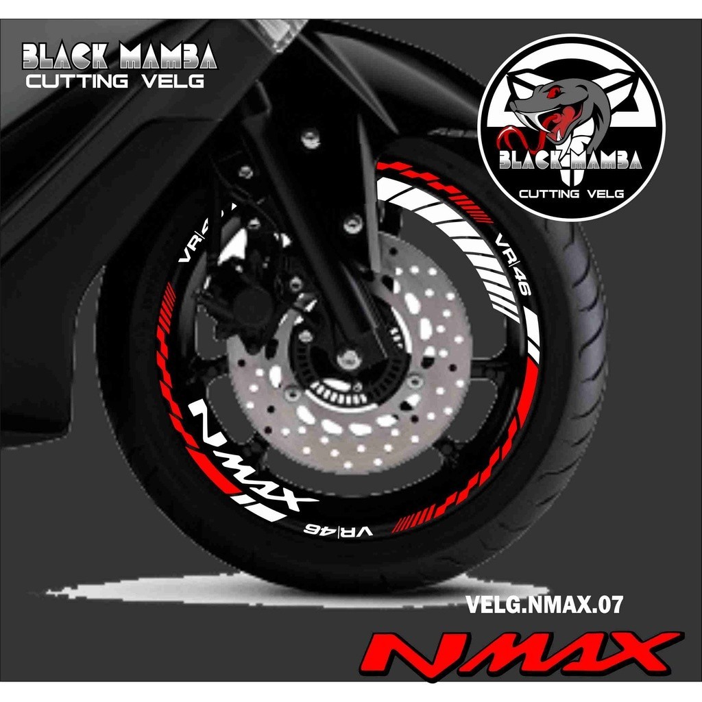 山葉 切割貼紙輪輞 NMAX STICKER LIS 列表變化輪胎/VELG YAMAHA NMAX 07