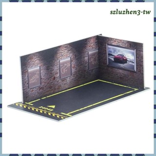 [SzluzhenfbTW] 汽車模型西洋鏡展示停車場玩具 DIY 背景易於適合汽車展示模型