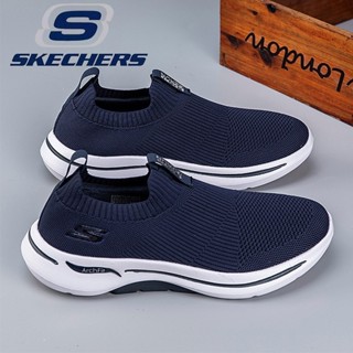 【極速發貨】斯凱奇/Skechers Go Run ArchFit 男士新款大碼慢跑鞋 套腳透氣運動鞋 舒適男鞋