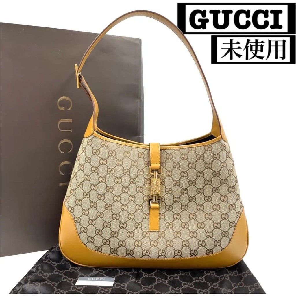 GUCCI 古馳 肩背包 New Jackie 賈姬包 GG Canvas 帆布 日本直送 二手