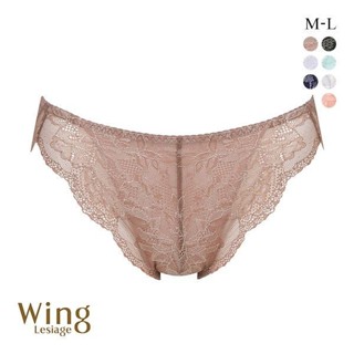 華歌爾Wacoal Wing內褲女無痕蕾絲透氣春夏薄款低腰三角內褲Chou(40PF1000ML)(日本直郵)1