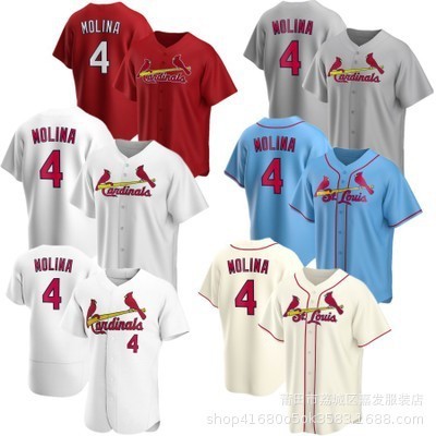 現貨速發！！新款 MLB棒球球衣 2022紅雀隊Cardinals #4 Yadier Molina jersey 9U