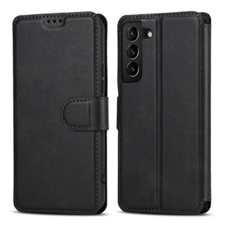 適用 三星 S24 Ultra 插卡翻蓋式 保護殼 Note20Ultra 手機殼 note10搭扣錢夾 s23掀蓋皮套