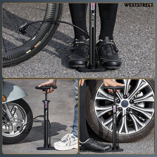 [滿額免運]WEST BIKING腳踏車打氣筒 家用立式充氣筒高壓氣筒電動車騎行裝備