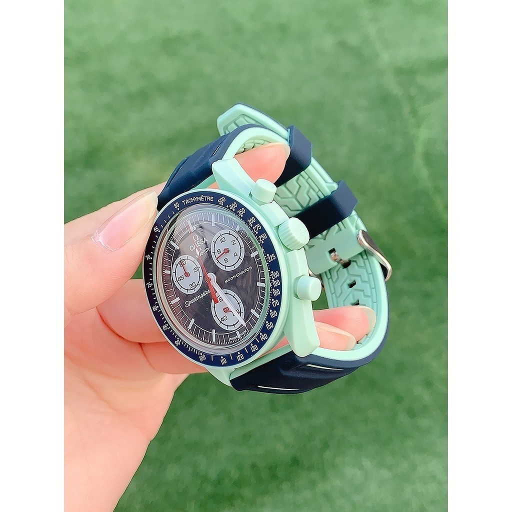 【店主推薦】代用斯沃琪聯名款omega × Swatch行星手錶帶雙色矽膠錶帶