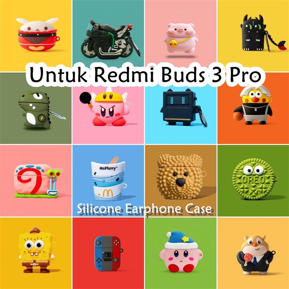 適用於 Redmi Buds 3 Pro 保護套時尚卡通冰淇淋軟矽膠耳機套 NO.2