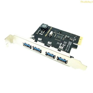 Dou USB 3 0 PCIExpress 適配器 PCIE 轉 USB 3 0 卡擴展卡 4 端口 USB3 0