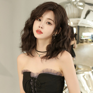 新品 女士日韓風格假髮短髮捲髮42cm 仿真髮型 自然捲短捲髮套 日常使用髮飾
