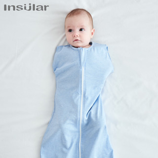 Insular 新生嬰兒襁褓睡袋凸起手防震襁褓毯雙拉鍊睡袋新生嬰兒棉睡衣