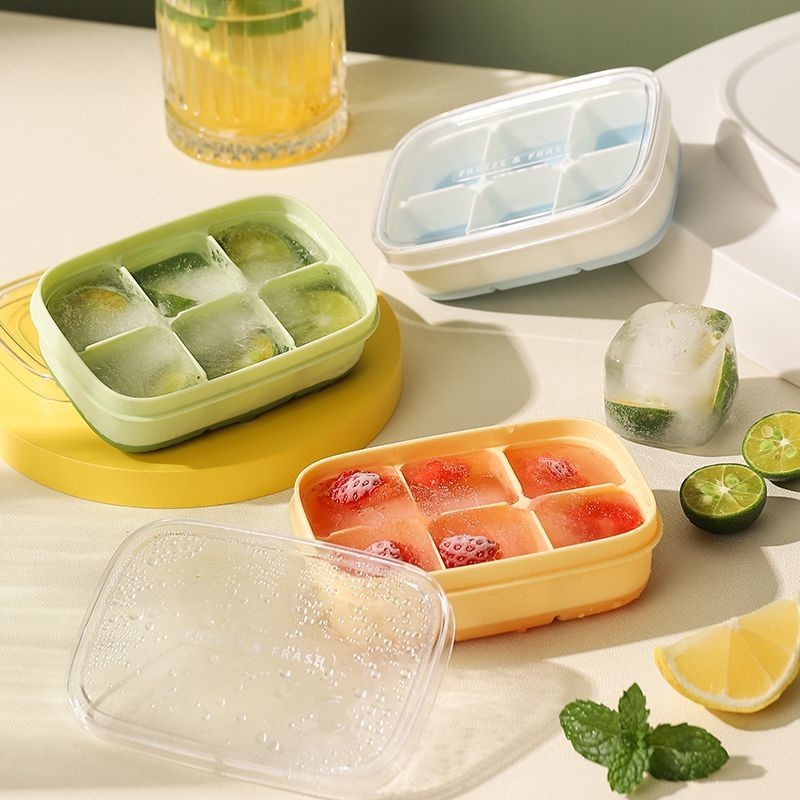 輕鬆脫模製冰模具 家用食品級軟底矽膠冰格 帶蓋防串味製冰神器 冰格 冰盒 製冰 VE3B