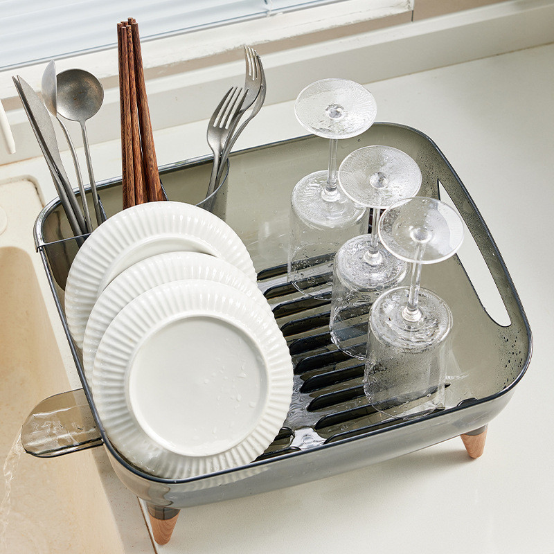 碗盤收納架 日式廚房瀝水碗架家用水槽碗筷碟盤餐具置物架碗籃碗櫃塑膠收納盒