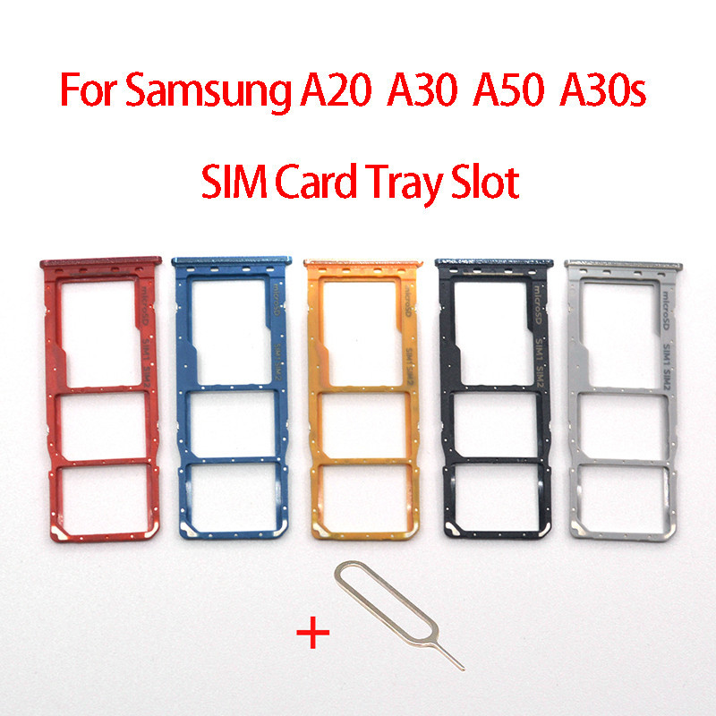 SAMSUNG Sim 卡托盤插槽適用於三星 Galaxy A50 A505F a30s a30 a307 a305 a