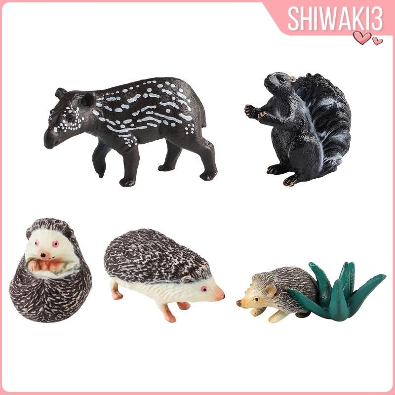 [Shiwaki3] 動物公仔認知玩具彩繪 3 歲以上男孩女孩教育模型生日桌面裝飾蛋糕裝飾派對