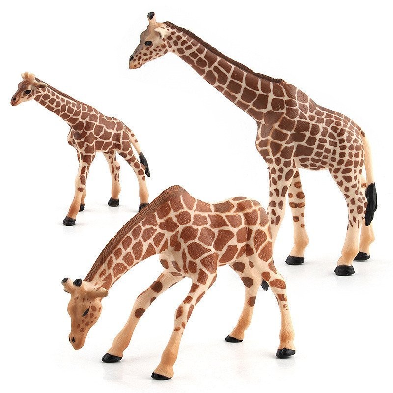 ♚樂樂屋♚仿真動物模型玩具長頸鹿公仔擺件塑膠動物玩具模型沙盤模型場景 兒童創意禮物