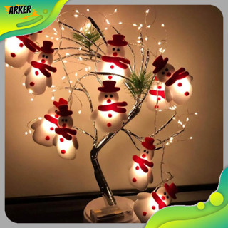 Areker 10 /20 Led 聖誕雪人燈串 2000K 防水發光 Led 童話燈聖誕裝飾