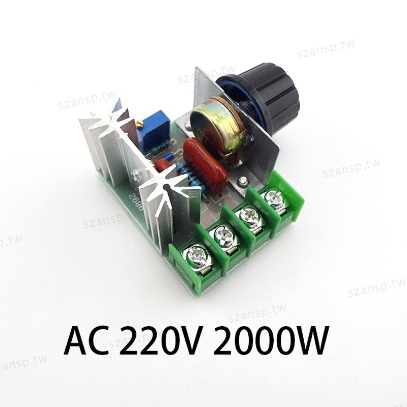 Ac 220V 2000W 可控矽穩壓器調光調光器速度電源控制器恆溫器 TWA1