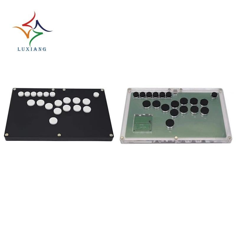 Diy 超薄全按鈕 Hitbox Arcade 操縱桿格鬥棒遊戲控制器適用於 PS4/PS5/PC/USB 熱插拔 Ch