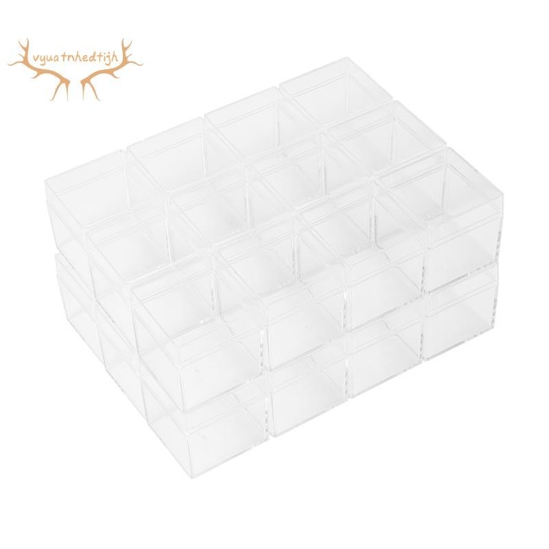24 件方形透明塑料包裝盒糖果盒首飾盒派對禮物生日禮盒
